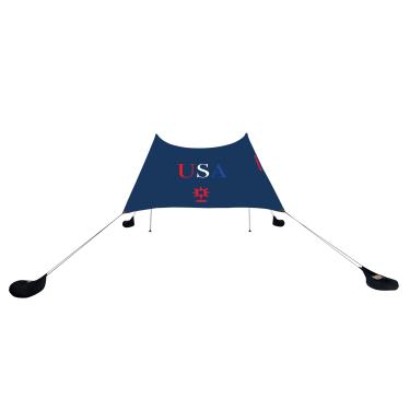 Imagem de Neso Tendas De Praia Com Ancoragem Areia, Toldo Portátil E Guarda-Sol - 7' X Cantos Reforçados Patenteados (Vermelho/Branco/Azul)