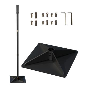 Imagem de Ansionsol Compactador De Aço Para Jardim Com Cabo Ajustável 47" E Empunhadura Borracha, Ferramenta Solo Resistente 10" Nivelamento Cascalho, Terra Quintal, Areia, Asfalto Entrada Automóveis