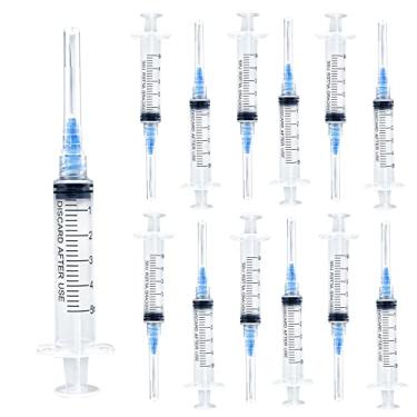 Imagem de jiayoushot Seringa Luer Lock De 5 Ml Com 100 Peças E Agulha 23Ga (25 Mm), Embalagem Individual, Seringas Agulhas Descartáveis Plástico Para Laboratórios Científicos, Industriais Suprimentos Animais