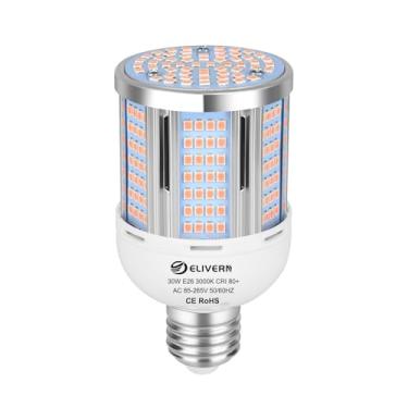 Imagem de ELIVERN Lâmpada Led Milho 30W 3000 Lúmens 3000K Branco Quente E26/E27 Base Para Iluminação De Garagem Residencial Quintal Escritório