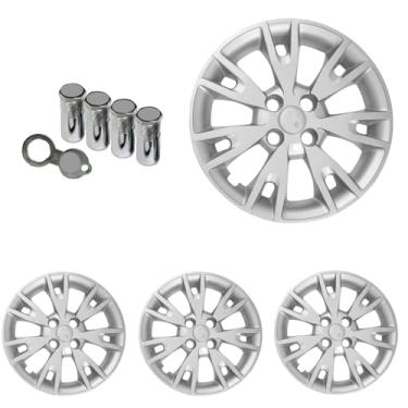 Imagem de Jogo Calota Aro 15 Logan Sandero 2020 + Selo Resinado + Tampa Ventil Antifurto