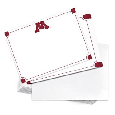 Imagem de Desert Cactus University of Minnesota Pacote com 10 cartões de papelaria cartolina Golden Gophers inclui envelopes memorando festa de agradecimento (cartão 4b)
