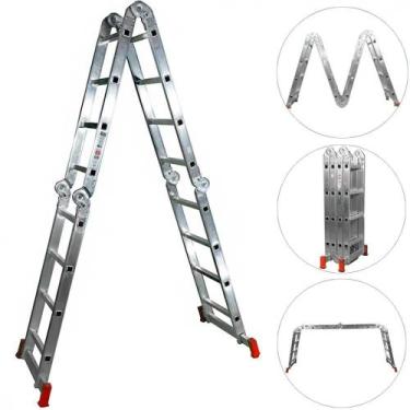 Imagem de Escada Multifuncional De Aluminio 4X4 16D. 13 Em 1 Botafogo