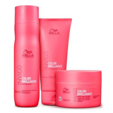 Imagem de Kit Shampoo Condiconador e Máscara Wella Invigo Color Brilliance