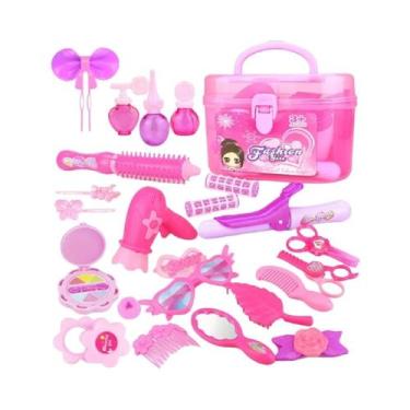 Imagem de Conjunto De Maquiagem De Princesa Rosa Para Meninas, 25/32 Peças, Brin