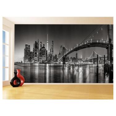 Imagem de Papel De Parede Cidade Ponte Prédios New York 3,5M Ncd288 - Você Decor