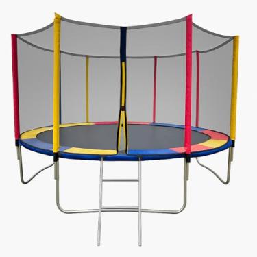 Imagem de Trampolim KROYS 4,27m Cama Elástica Gigante Premium Colorida Para Crianças e Adultos Perfeita Para Lazer em Casa