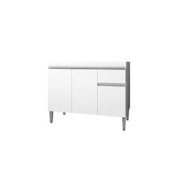 Imagem de Gabinete de Pia Armário Tatiane 100cm Branco S/Tampo - AJL Móveis