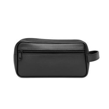 Imagem de Necessaire Pequena Couro Legítimo Com Alça De Mão - Lika Bijuterias, P