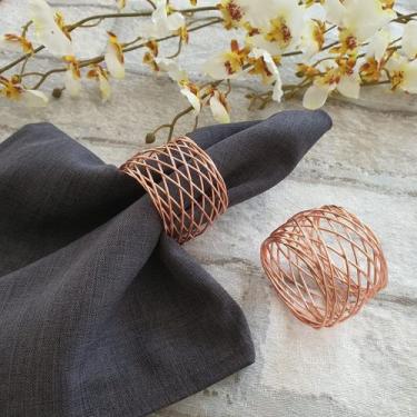 Imagem de Kit 12 Anéis Porta Guardanapo Argola Prendedor Mesa Posta Fio Infinito