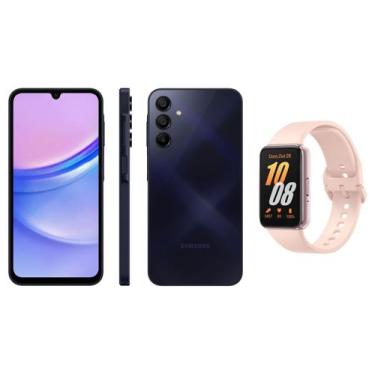 Imagem de Smartphone Samsung Galaxy A15 6,5 256GB - Azul Escuro + Smartband Sams