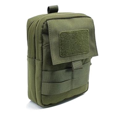 Imagem de Fyelo Bolsa de cinto tática Molle Bolsa de cintura para celular Organizador EDC com coldre para celular para iPhone Samsung Galaxy Note tamanho grande verde