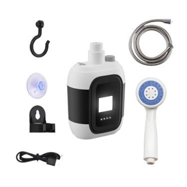 Imagem de Chuveiro Portátil Para Uso No Exterior,Chuveiro Elétrico Com Luz LED Para Exterior | Carregamento USB Para Auxílio Em Atividades Externas Viagens Lavagem de Carro Banho de Pet Jardim