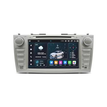 Imagem de Rádio estéreo para Toyota Camry 2007 2008 2009 2010 2011 Android 14 unidades principais com leitor de CD/DVD Carplay e Autoplay 4G LTE WiFi DSP BT SWC IPS 8 polegadas QLED 720 * 1280P tela GPS 8-Core