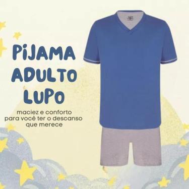 Imagem de Pijama curto - MASC ADULTO - Lupo, G, Azul marinho