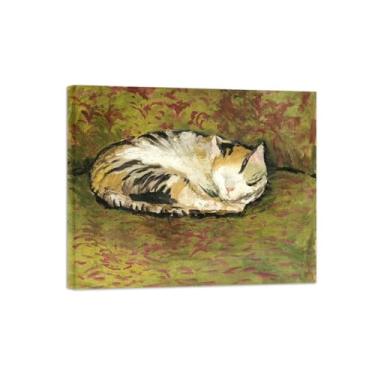 Imagem de Pinturas Famosas em Tela-Quadros Decorativos-Cat-Pôster e Impressões para Sala de Estar e Casa 20x25cm8x10in Tela Embrulhada