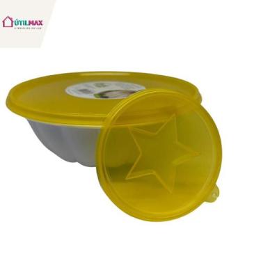 Imagem de Forma Para Pudim Gelatinas E Tampa Removivel - ZEEK, Amarelo