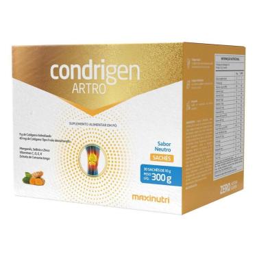 Imagem de Condrigen Artro Colágeno Tipo 1 e 2 Sachês Sabor Neutro Maxinutri-Unissex