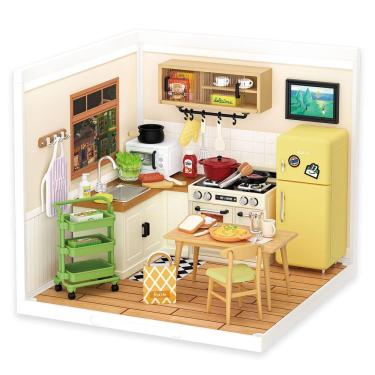 Imagem de Conjunto de construção Rolife DIY Miniature Plastic House com LED