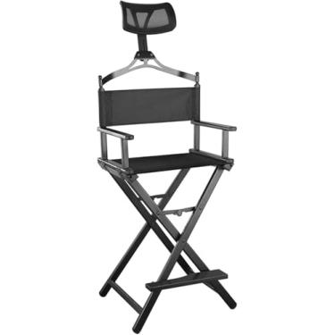 Imagem de Cadeira De Maquiagem Professiol Cadeira Do Diretor Cadeira Dobrável Cadeira De Artista De Alumínio Com Encosto De Cabeça Removível Suportes Pesados, Rose Gold