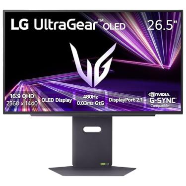 Imagem de LG Monitor de jogos 27GX790A-B Ultragear OLED de 27 polegadas QHD 1440p 480Hz, 0,03ms, DisplayPort 2.1, preto verdadeiro 400, NVIDIA G-Sync, AMD FreeSync Premium Pro, HDMI, USB, suporte de inclinação