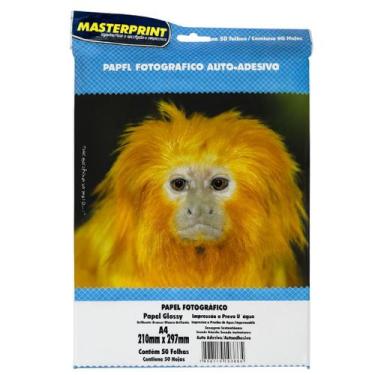 Imagem de Pacote Papel Fotográfico Glossy Adesivo 130g com 50 Folhas 21mmx29mm -