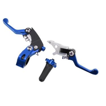 Imagem de aqxreight Dobrando a Alavanca do Freio Embreagem Universal 21mm de Moto, Alavanca de Embreagem Embreagem para CRF Yzf Cqr Atvs Sujas Bicicletas Mini Bicicletas (blue)