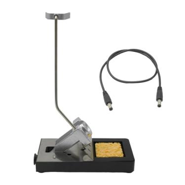 Imagem de Fenteer Acessórios de prateleira para suporte de ferro de solda, resistente, prático, estável, suporte para ferro de solda elétrico para