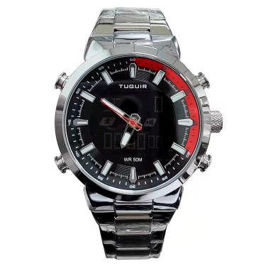 Imagem de Relógio Masculino Tuguir AnaDigi TG1128 - Prata e Preto