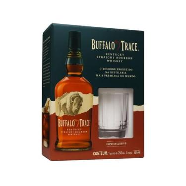 Imagem de Whisky Bourbon Buffalo Trace 750ml - Kit com Copo de Vidro