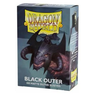 Imagem de Dragon Shield Outer Sleeves – Matte Black 100 CT – Card Sleeves - Smooth & Tough - Compatible with Pokémon, Magic The Gathering Cards & Digimon MTG TCG OCG & Hockey Cards