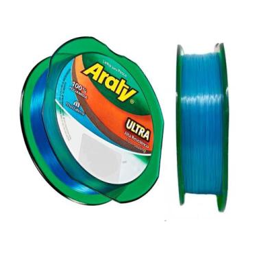 Imagem de Linha Monofilamento Araty Ultra 300 metros  Mazzaferro 0,35mm Azul