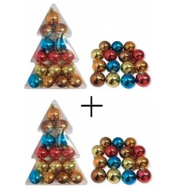 Imagem de Bolinhas Coloridas De Natal 15 Unidades Enfeites De Natal - Atalaia