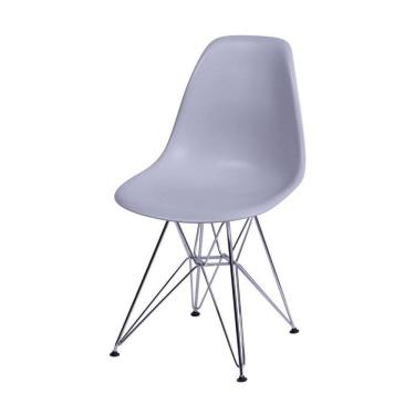Imagem de Cadeira Boxbit Dkr Eames Base Cromada Cinza