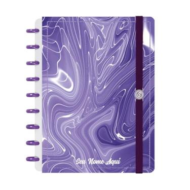 Imagem de Caderno de Disco Inteligente Personalizado Iscool M Lírico Abstrato Abyssal Flow Roxo