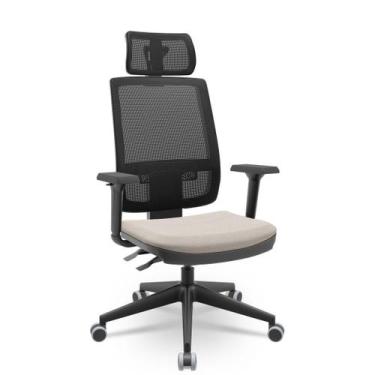 Imagem de Cadeira Brizza Tela 3D BackPlax Piramidal Com Apoio NR17 Plax - Plaxme