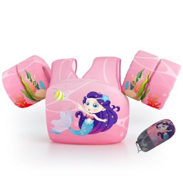 Imagem de Welebar Colete de natação para crianças, adequado para crianças de 12,7 a 32 kg, boias para meninos e meninas, auxílio à natação, treinamento, adequado para bebês/crianças pequenas