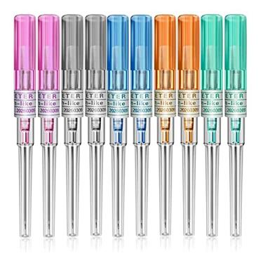 Imagem de Agulhas de perfuração de cateter - 10 peças mistas agulhas ocas agulhas de cateter IV agulhas de piercing de nariz para kit de piercing suprimentos