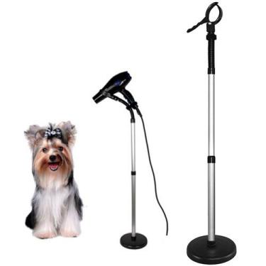 Imagem de Suporte Secador Pet Shop Cachorro Gato Animal Giratorio Flexivel Chao 