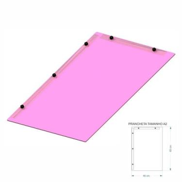 Imagem de Prancheta Desenho Técnico Arquitetura Engenharia Rosa A2 - Fenix