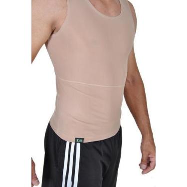 Imagem de Cinta Modeladora Masculina Slim Less Now Auxilia Na Postura, Creme, M