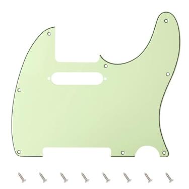 Imagem de Banworks 3 Ply Tele Pickguard 8 furos para guitarra elétrica Pickguard placa para USA/Mexican Fender Modern Style Standard Tele Telecaster JT/HB-03 verde menta