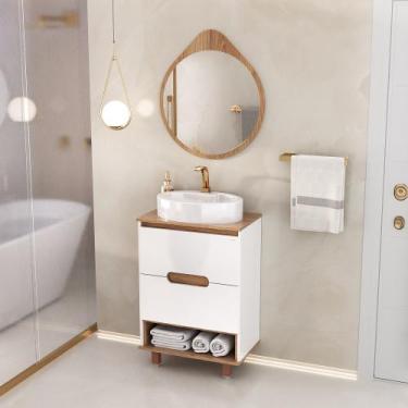 Imagem de Conjunto Beatriz 60 Com Pés Espelho Gota - Fabribam Branco/Catedral, B