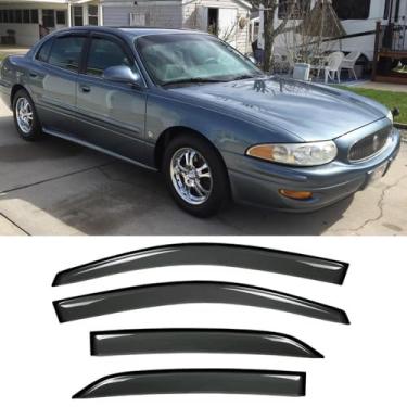Imagem de VICOJETOR Defletores de vento de janela lateral à prova de chuva para Buick Lesabre 2000-2005, conjuntos de proteção contra chuva solar com fita, viseiras de janela bonitas para carros, defletor de