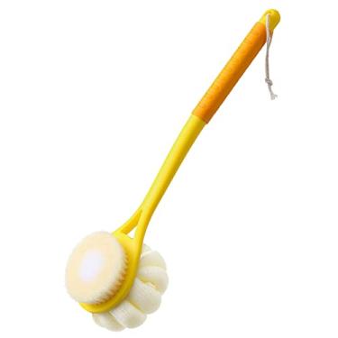 Imagem de Body Brus, cerdas macias e linda bucha de abóbora, 35,5 cm, esponja de malha de banho para banho esfoliante da pele, cerdas de massagem adequadas para molhados ou secos, homens e mulheres (bege)