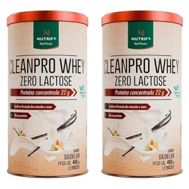 Imagem de Kit 2X: Cleanpro Whey Protein Zero Lactose Baunilha Nutrify 450g