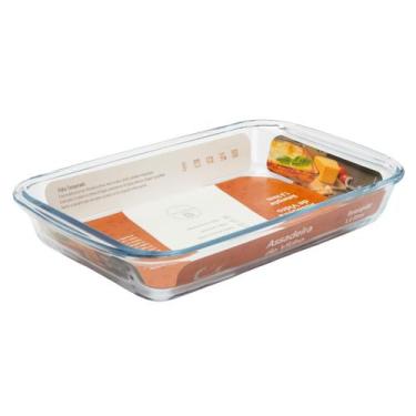 Imagem de Jogo Travessa Lasanheira Vidro 1,6L Forma Retangular 1UNI - CasaVita