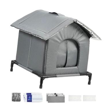Imagem de Generic Casa refrescante para gatos, abrigo para gatinhos, respirável com bolsas de gelo, condomínio para animais de estimação, casa para gatos de rua para, L