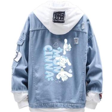 Imagem de Jaqueta SANMU Creative Design Cinnamoroll Denim para mulheres