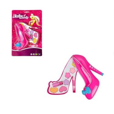 Imagem de Brinquedo Estojo De Maquiagem Boneca Infantil Sapato Rosa